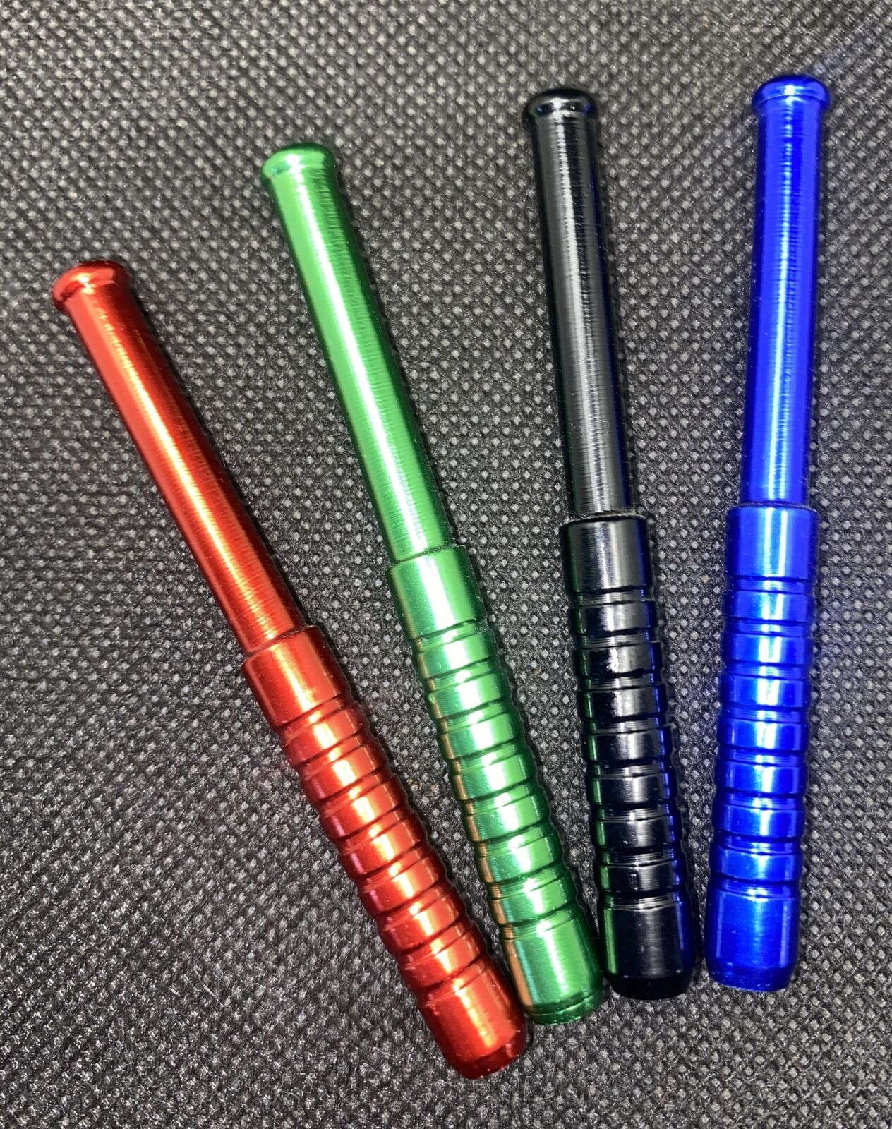 LOT OF 4 SOLID ANODIZED ALUMINUM ONE HITTER PIPE DUGOUT BAT 3 INCH SALE PRICED
