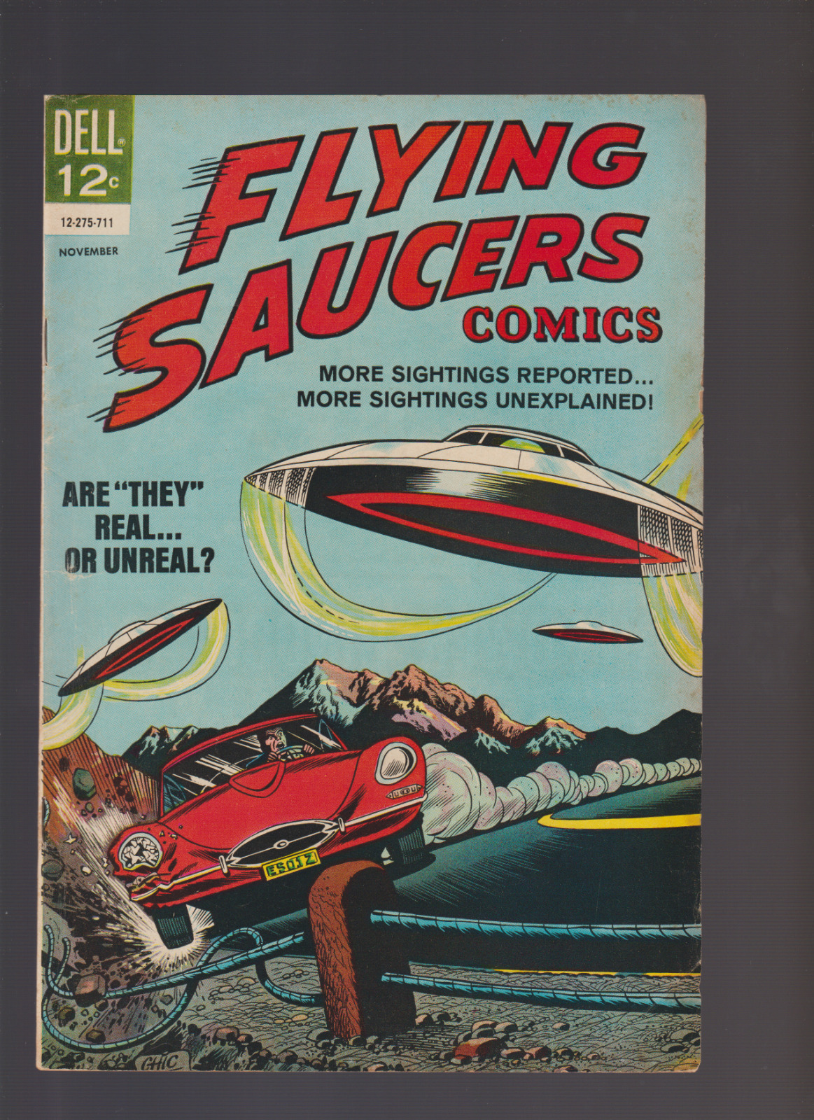 FLYING SAUCERS #4 (1967) Dell Comics CLASSIC  COVER CHIC STONE