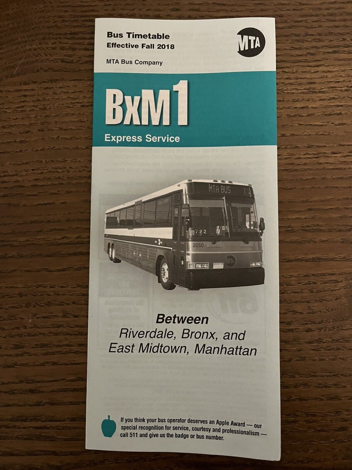 NYC MTA New York City Bronx Express Bus Timetable Schedule BxM1