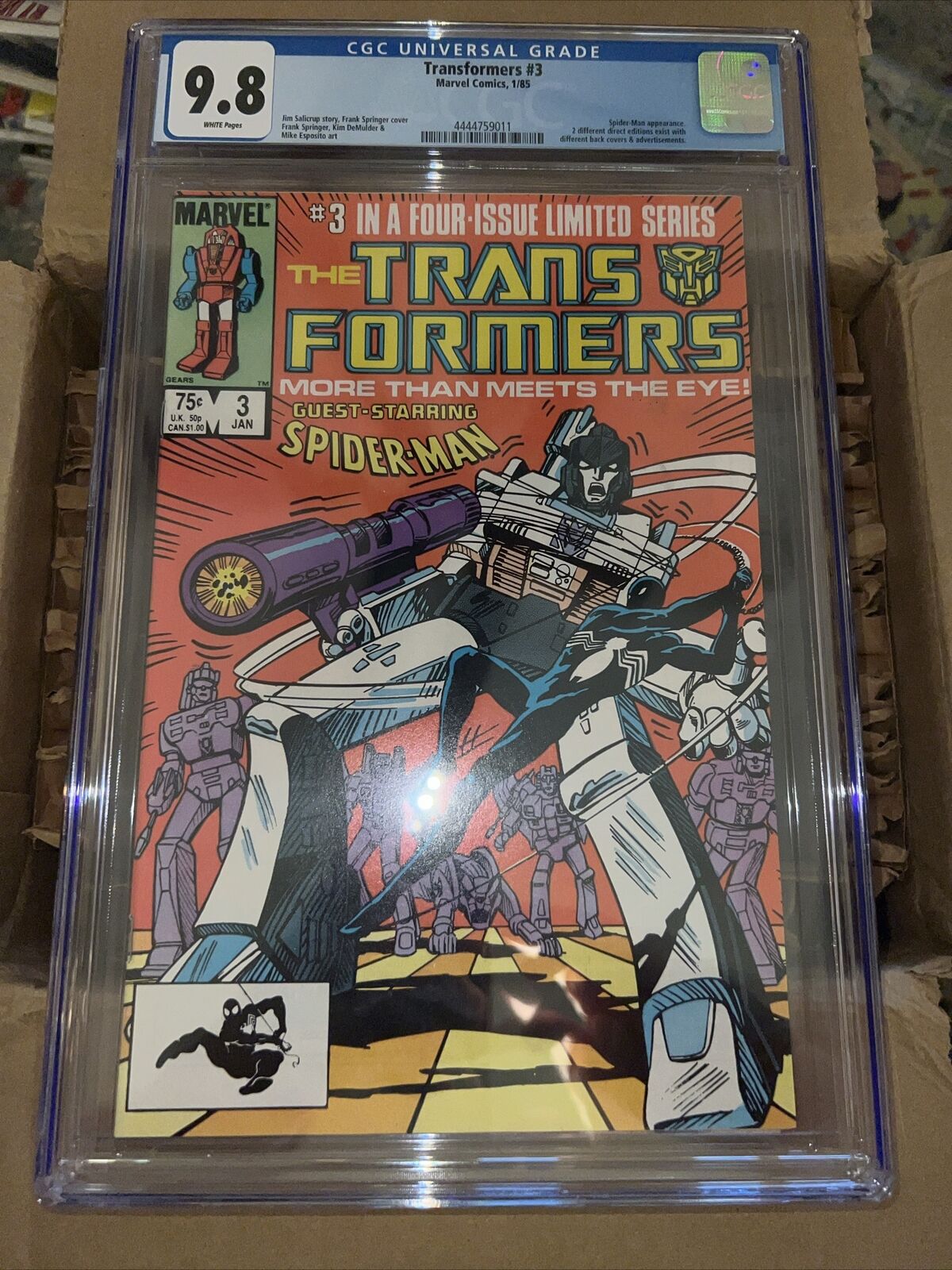 Transformers #3 CGC 9.8 1985