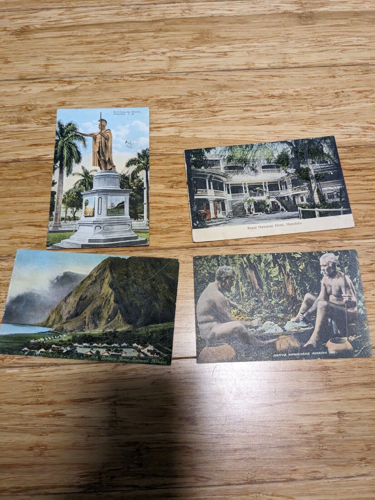 LOT OF 4 EARLY HAWAIIAN POST CARDS