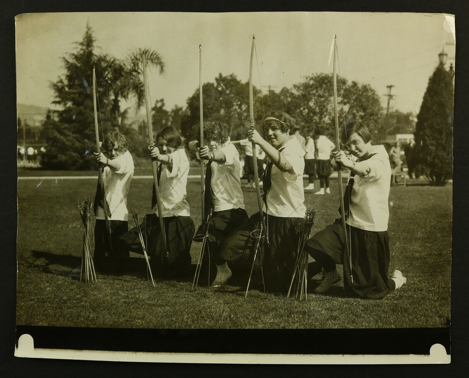 University of California Southern Branch USC Women Archery 1926 Press Photo