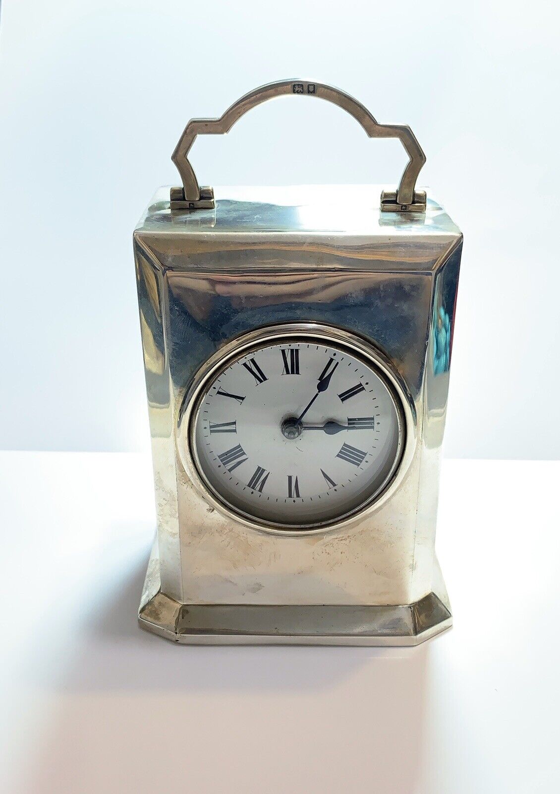 Antique Rare Charles & Richard Comyn Silver Carriage Clock J.C. Vickery 
