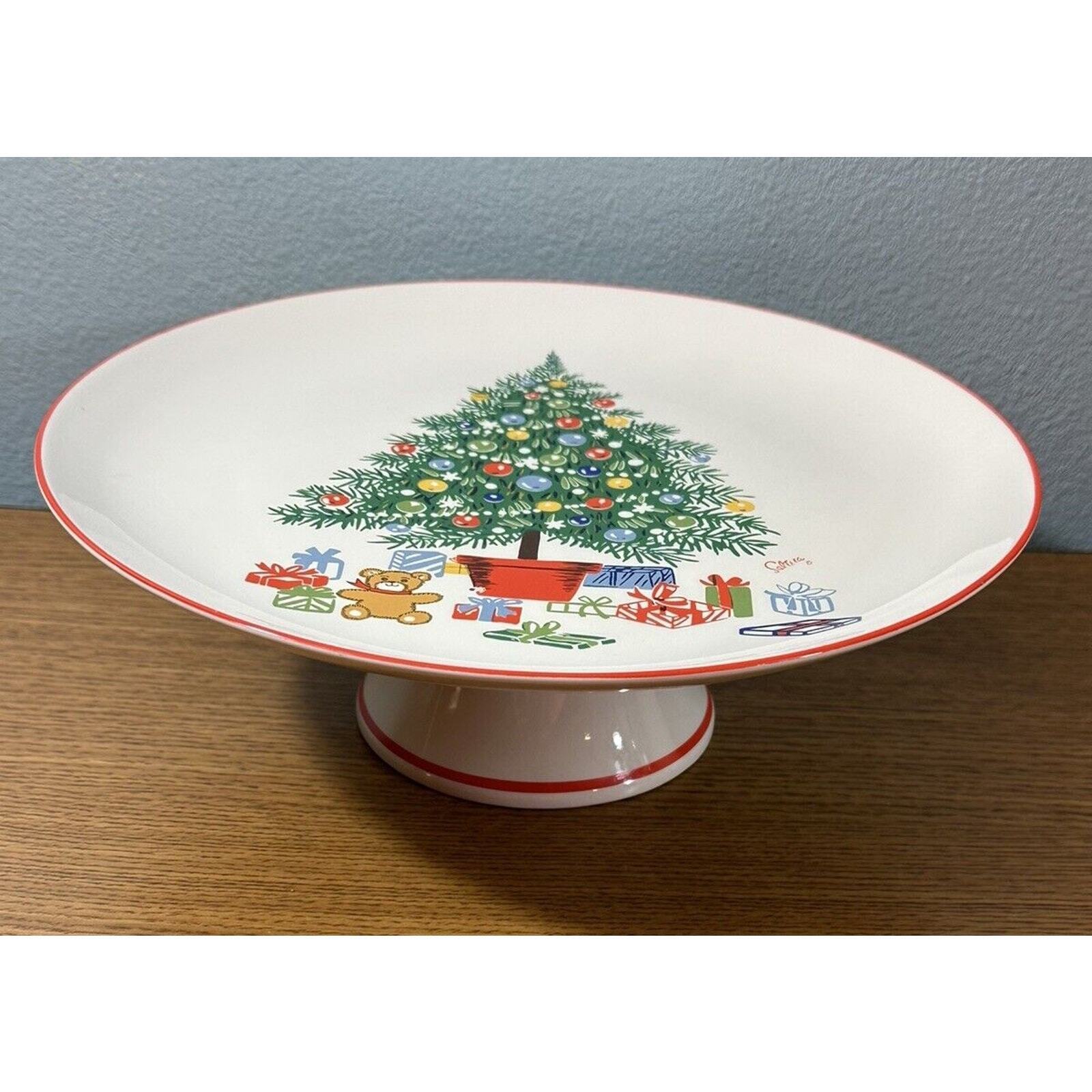 Vintage Himark Happy Holidays Saltera Christmas Dish/Platter