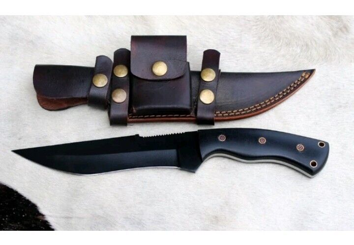 Custom Hand forged High Carbon 1095 Steel Full Tang Hunting Knife with Micarta 