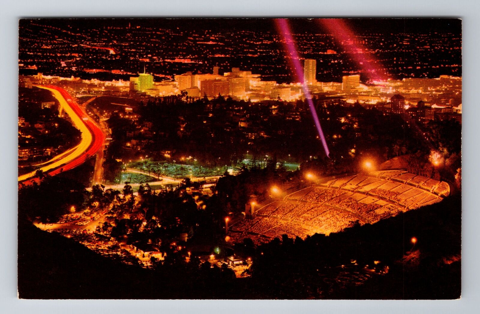 Hollywood CA-California, The Hollywood Bowl, Aerial, Antique, Vintage Postcard
