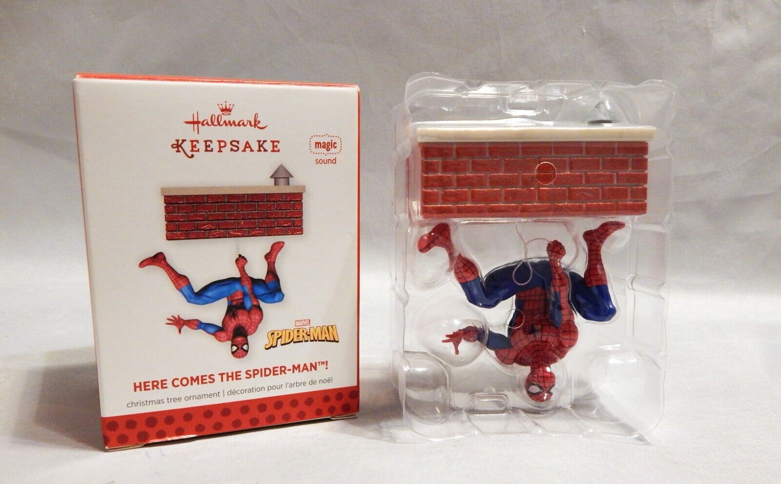 2013 Hallmark Keepsake Ornament Magic Sound Here Comes The Spider-Man