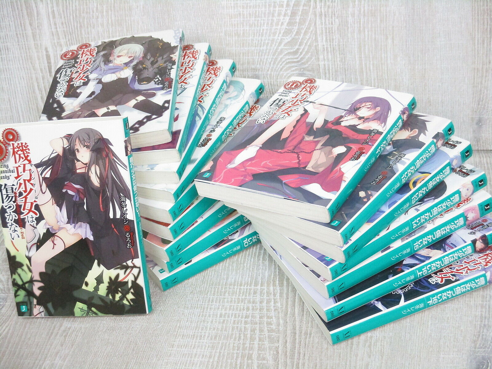 UNBREAKABLE MACHINE DOLL wa Kizutsukanai Novel Complete Set 1-16 Lot of 17 Book