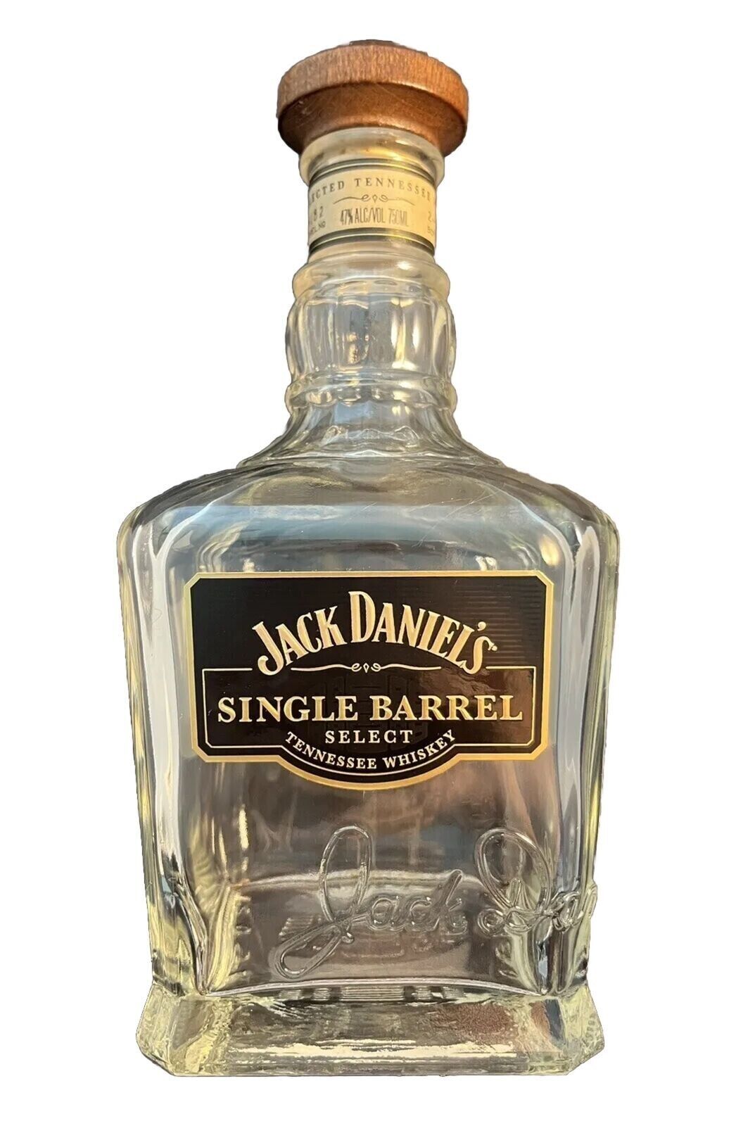 Jack Daniel’s Single Barrel Select Empty Bottle 750ml Feb 27th 2013 Bottle Date