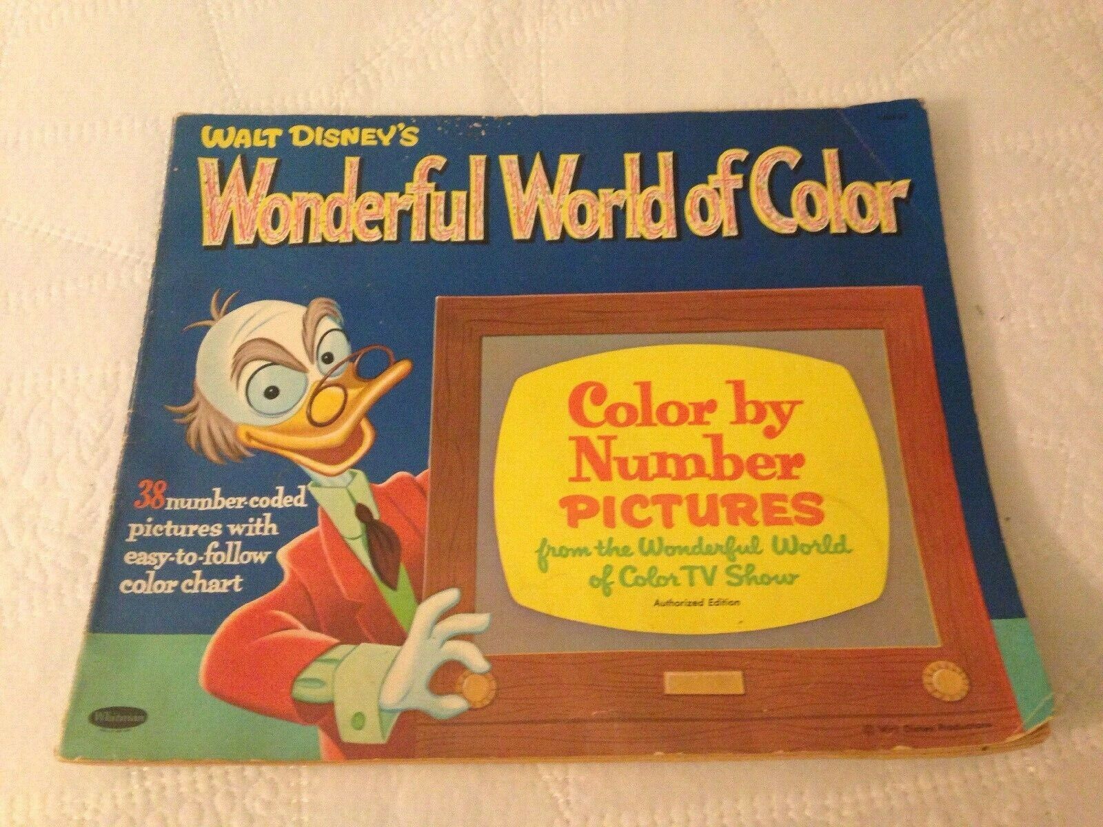 Vintage Walt Disney\'s Wonder World Of Color Color By Number