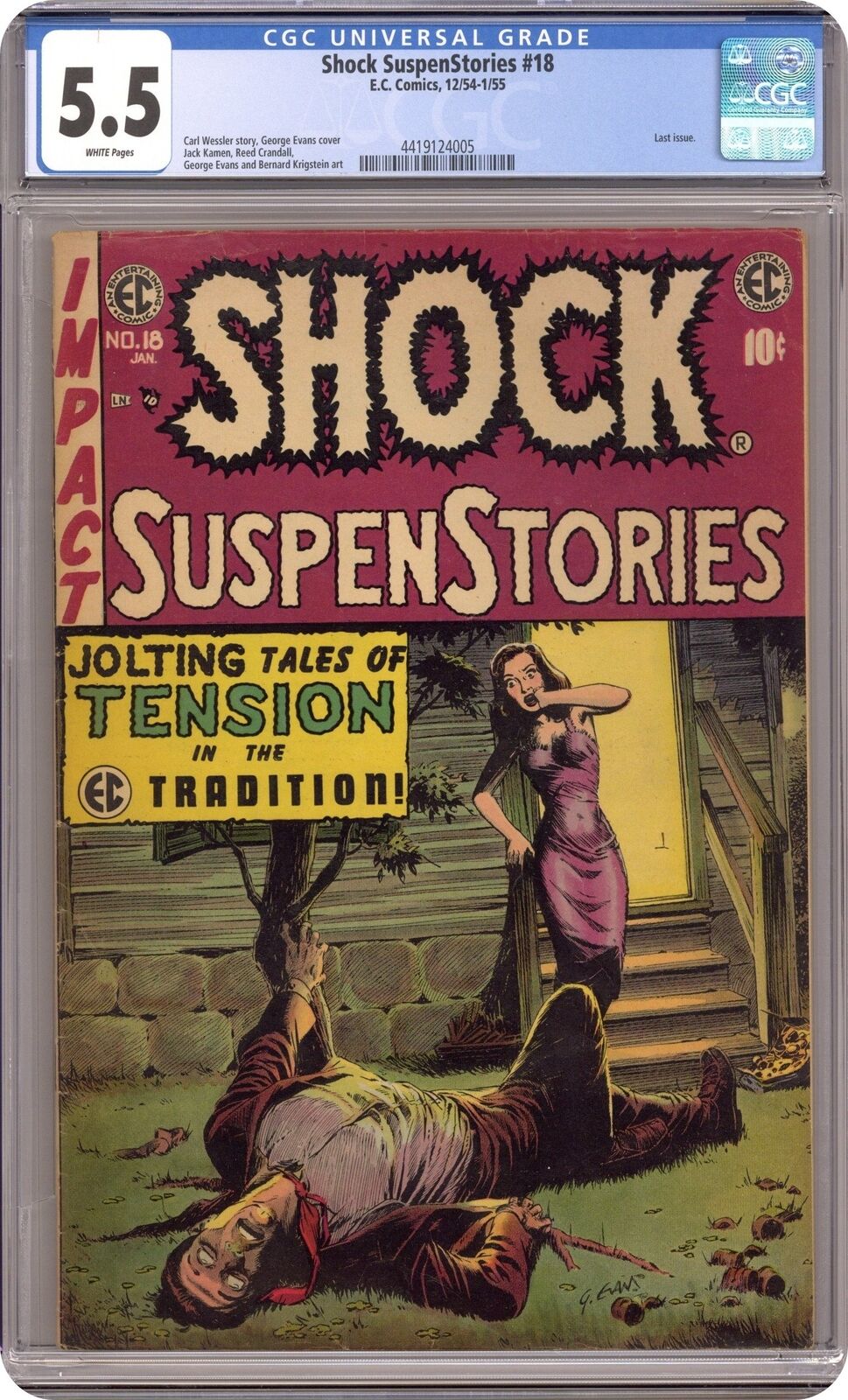 Shock Suspenstories #18 CGC 5.5 1954 4419124005