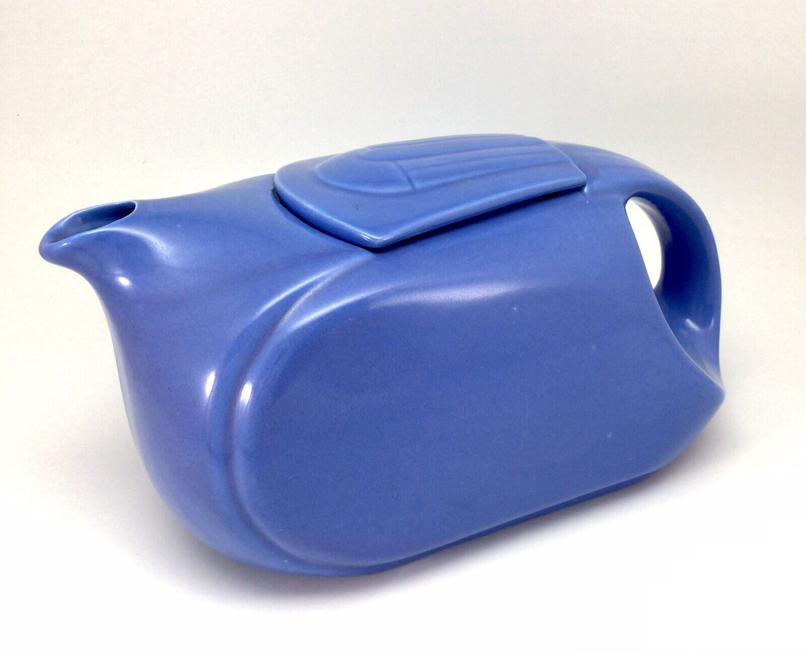 Hall Westinghouse Water Refrigerator Pitcher Art Deco Style Blue Vintage