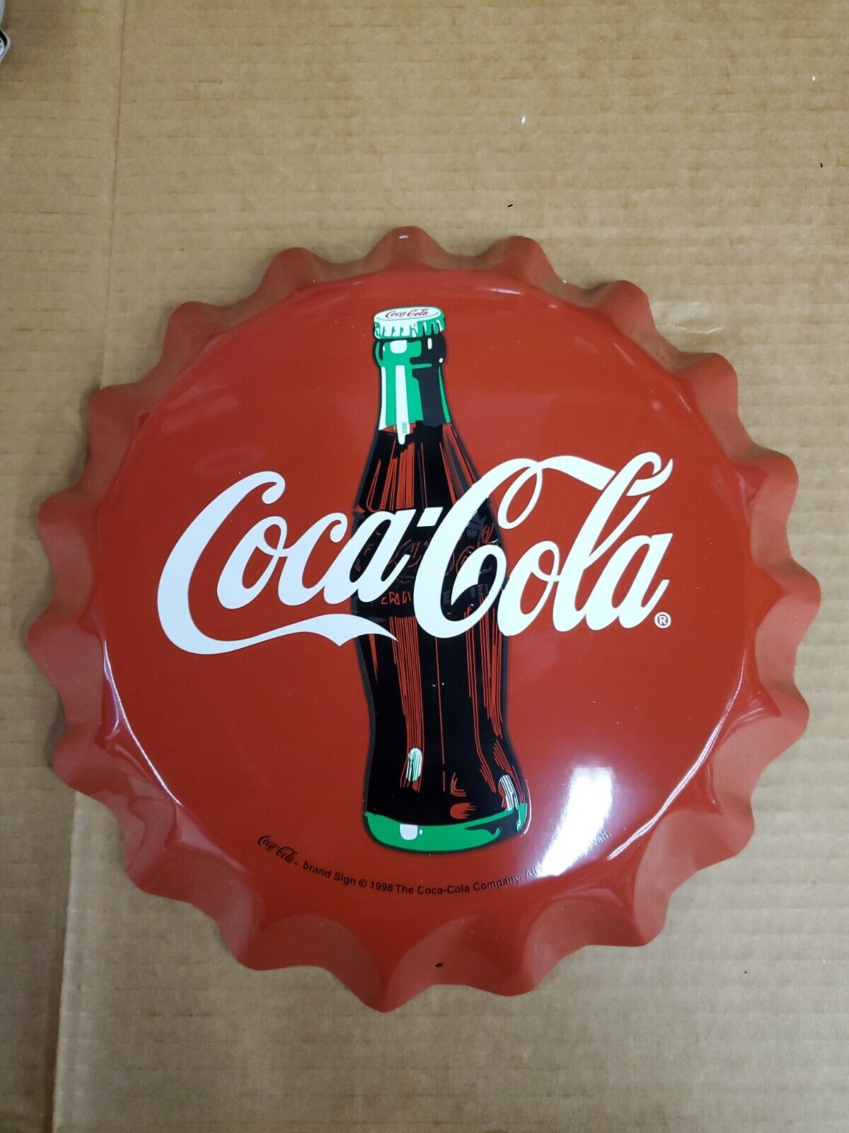 Vintage Coca cola Bottle Cap Sign D