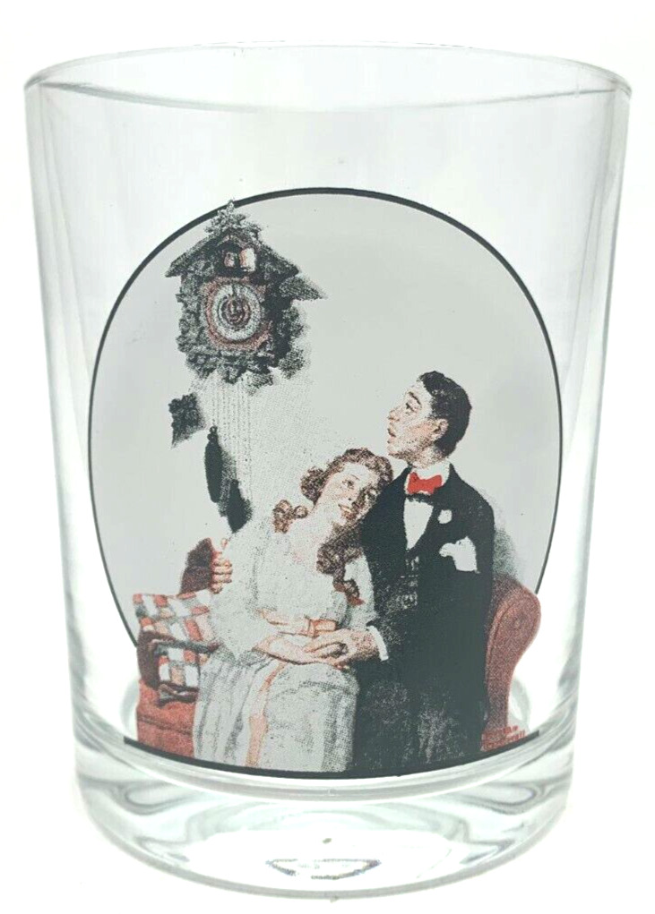 VTG Cup Glass Glassware Norman Rockwell \
