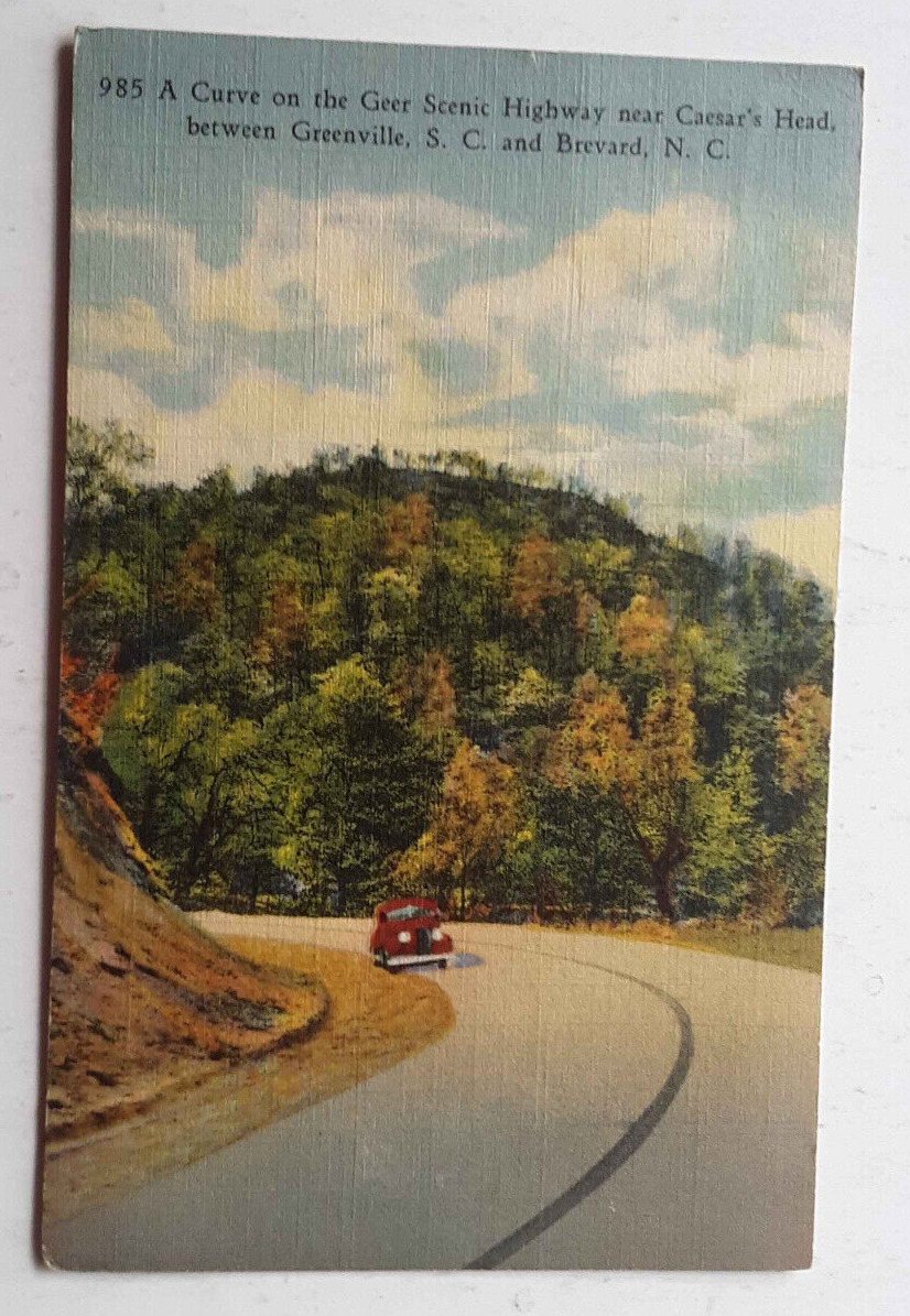 Geer Scenic Highway near Caesar\'s Head, Greenville SC, Brevard NC, 1938, Posted