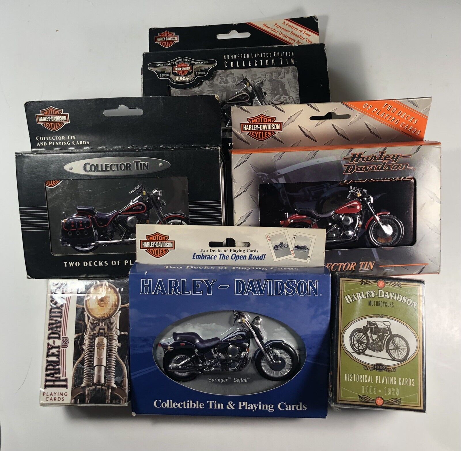 Lot of 13 packs of Vintage Harley Davidson Cards 11 Unopened 95th Anniv numbered