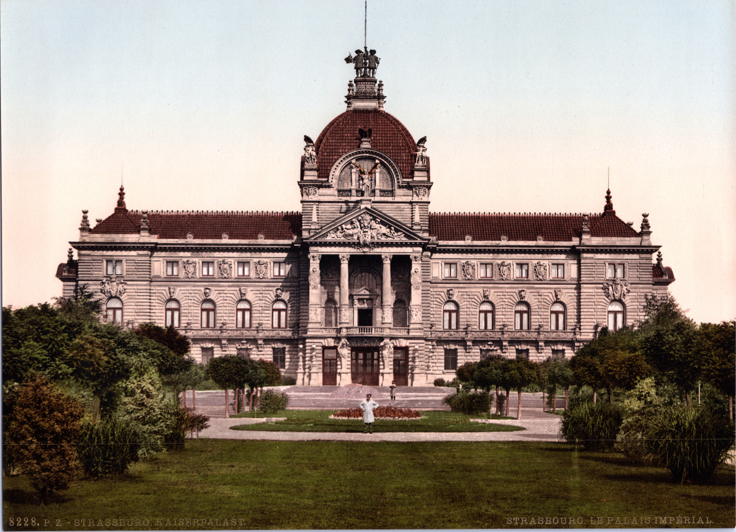 France, Strasburg. Imperial Palace. (FRANCE) vintage print photochromie, vintage 
