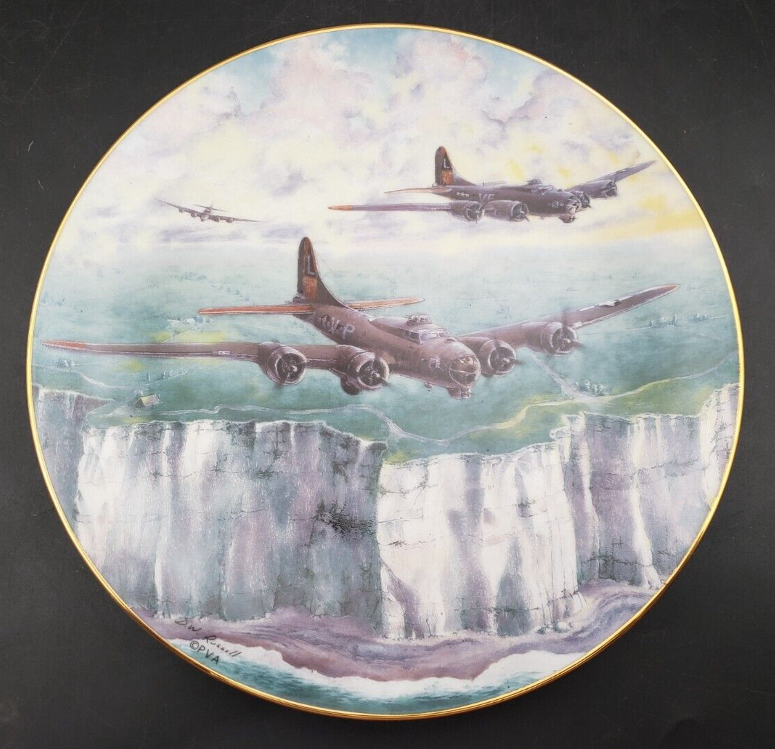 Paralyzed Veterans of America PVA Sortie at Dawn Collectible Plate WWII B-17