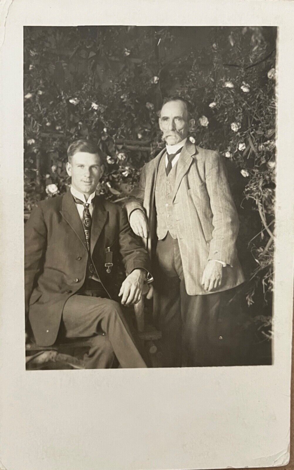 RPPC San Francisco Two Men at Worlds Fair California Real Photo Postcard 1915