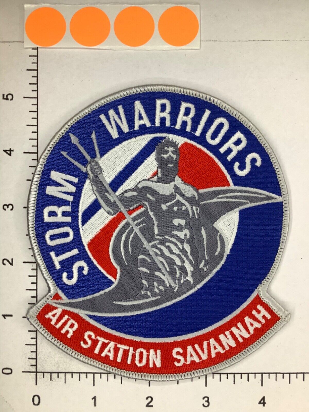U.S.C.G. AIR STATION SAVANNAH STORM WARRIORS JACKET PATCH