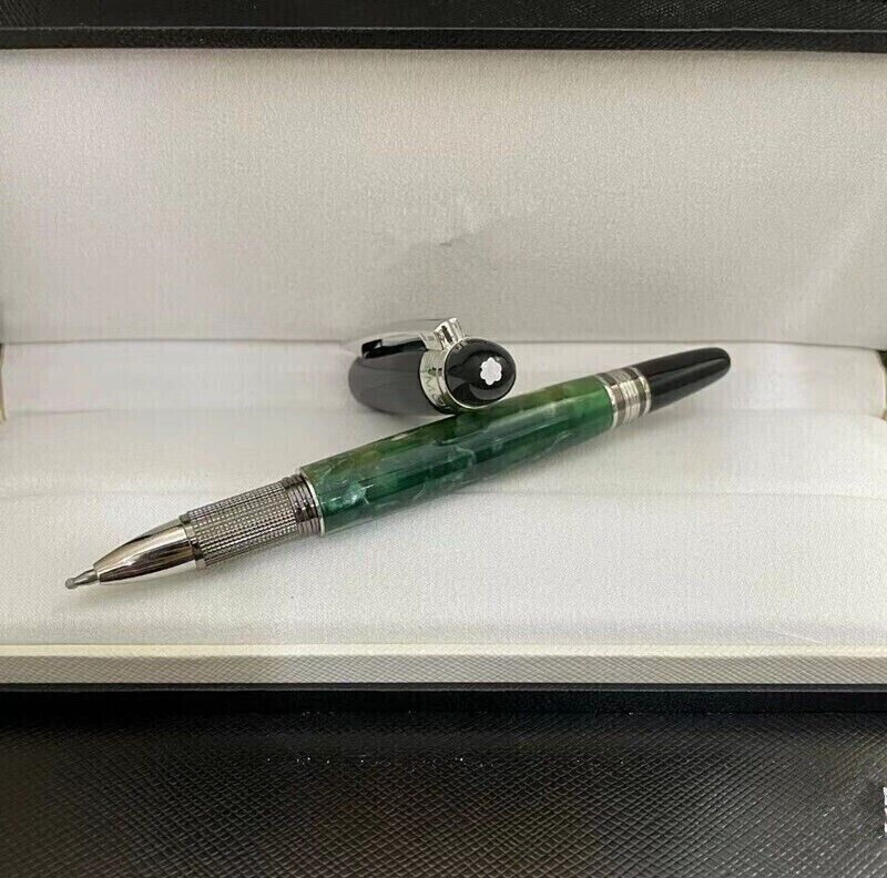Luxury S.Walker Crystal Head Series Jade Green Color 0.7mm Rollerball Pen #14