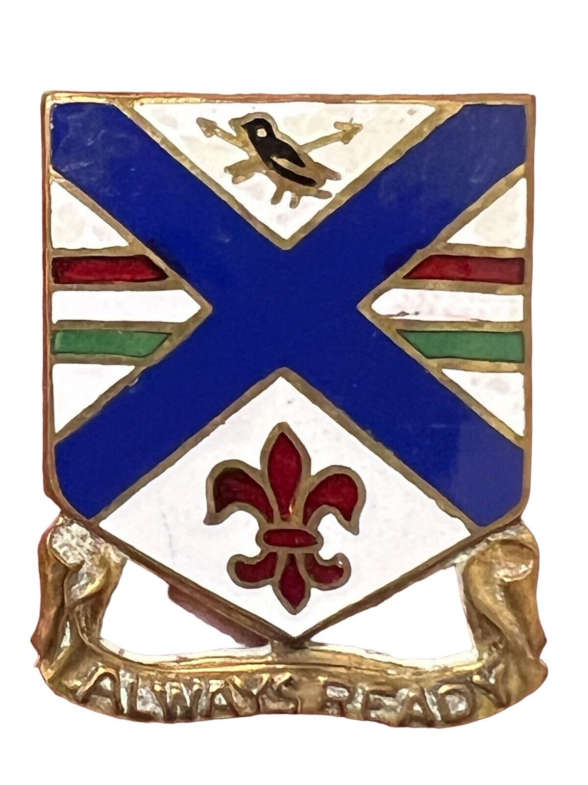 WW2 130th Infantry Regiment Unit Crest Robbins \
