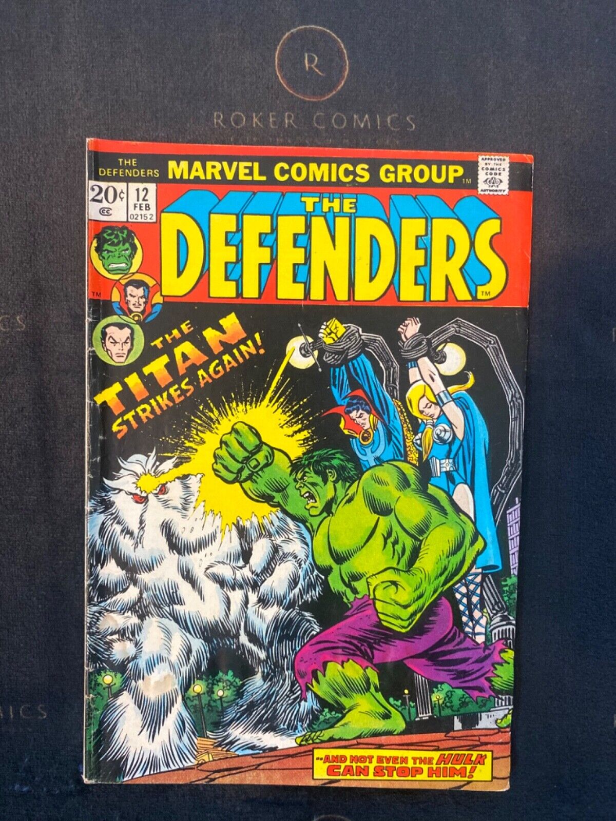 RARE 1974 Defenders #12 KEY Issue: First Appearance of Dragonfang