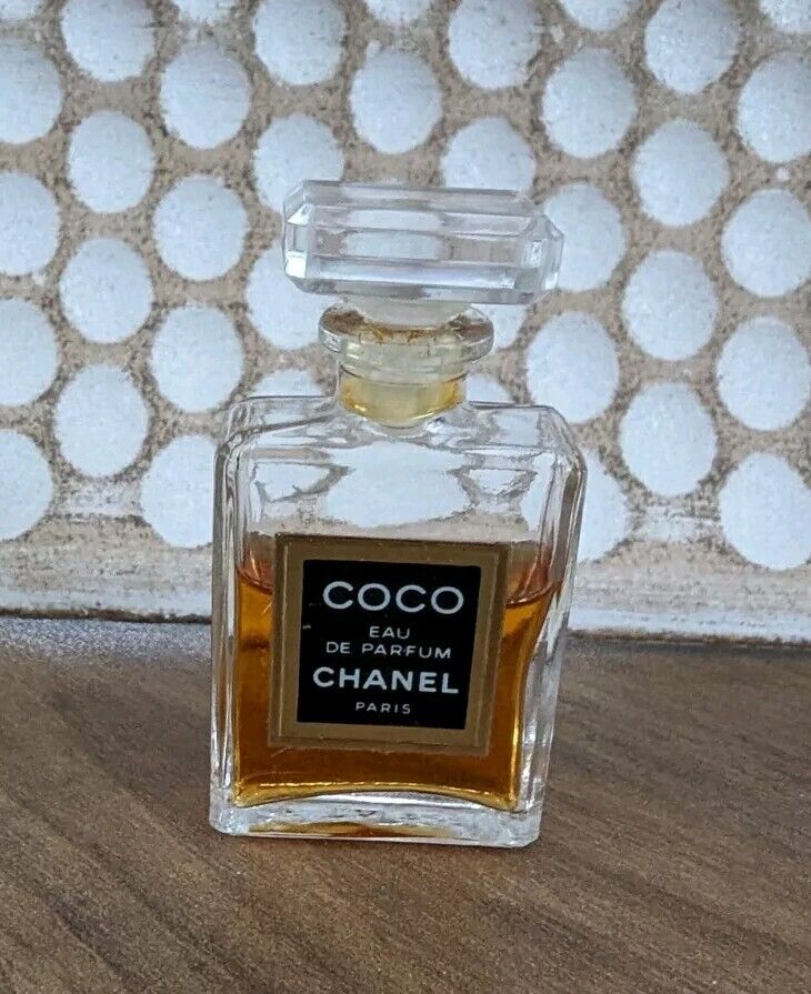 Vintage Coco Eau De Parfum Chanel Mini Splash 4 ml Bottle, 2/3 Full