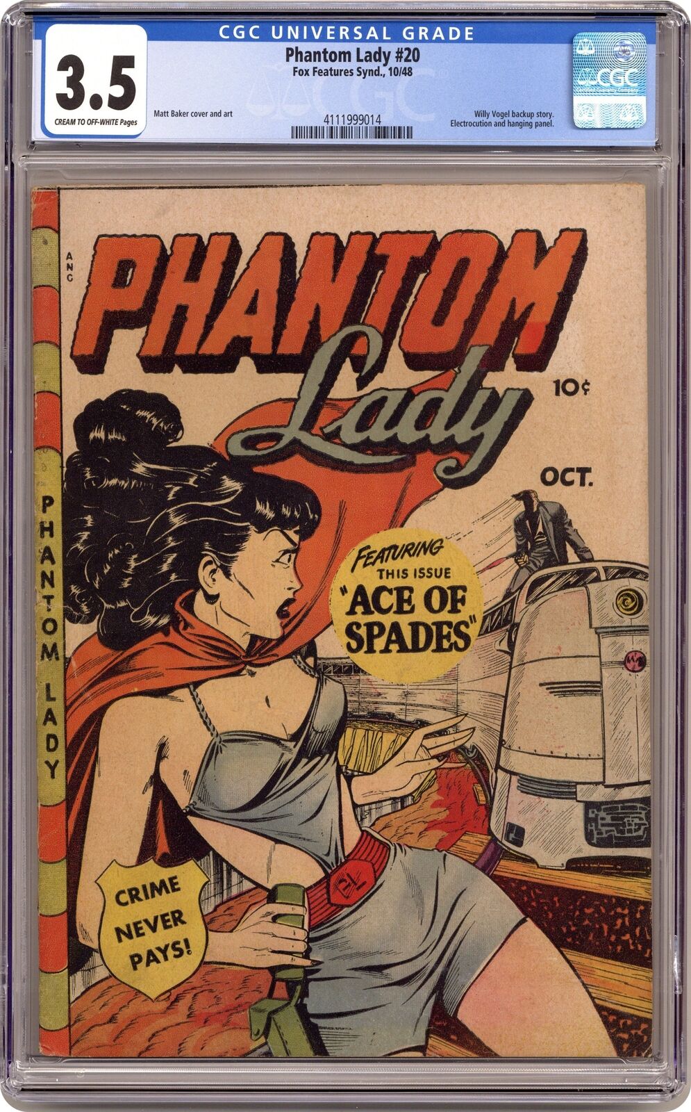 Phantom Lady #20 CGC 3.5 1948 4111999014