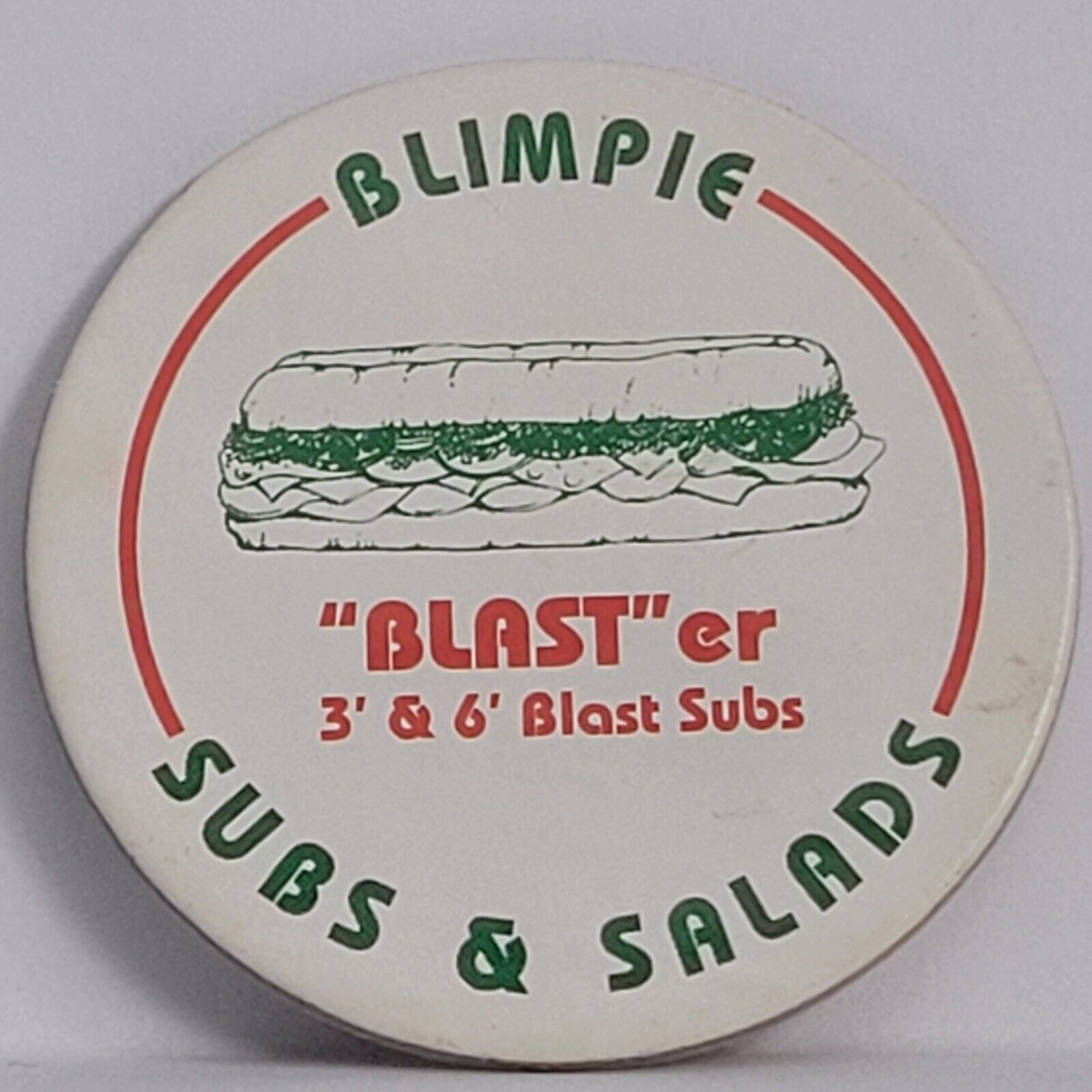 Vintage Pog  * Blimpie * Subs & Salads * Bin72