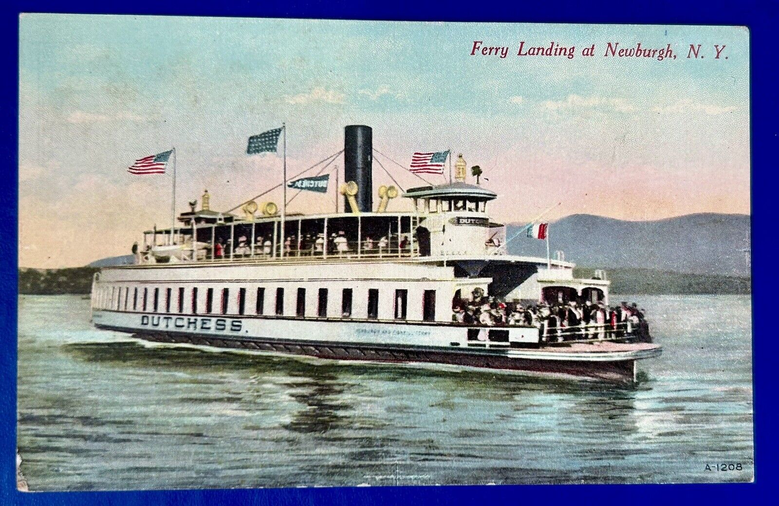 Ferry Landing at Newburgh, New York. Vintage Postcard Great Condition
