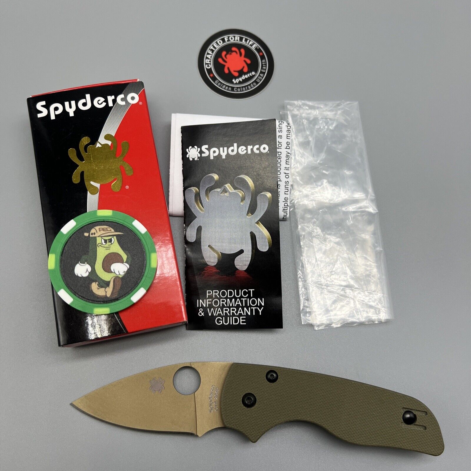 Spyderco Lil\' Native OD Green G10 / FDE PVD CTS-204P - C230GPOD  REC EXCLUSIVE