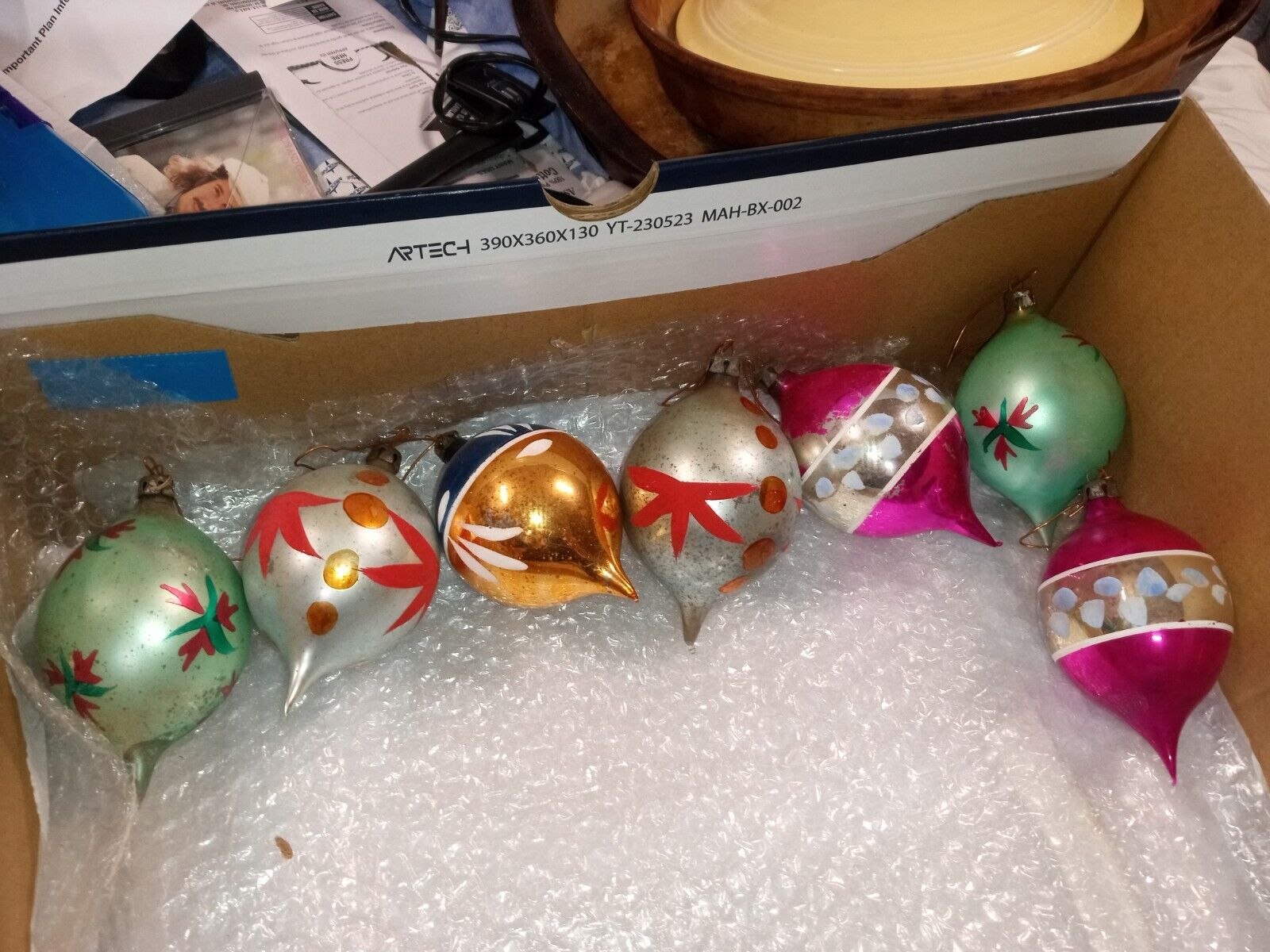 60x 1940s and 1950s Mercury Glass Ornaments