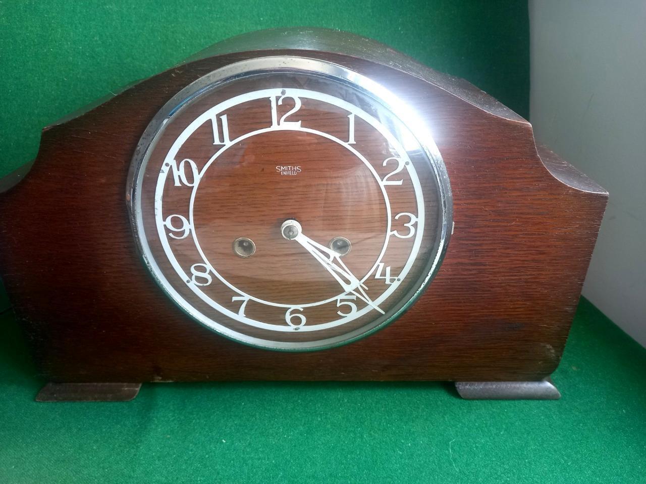 Vintage 50's Smiths Enfield mantel chiming clock tested in good working order