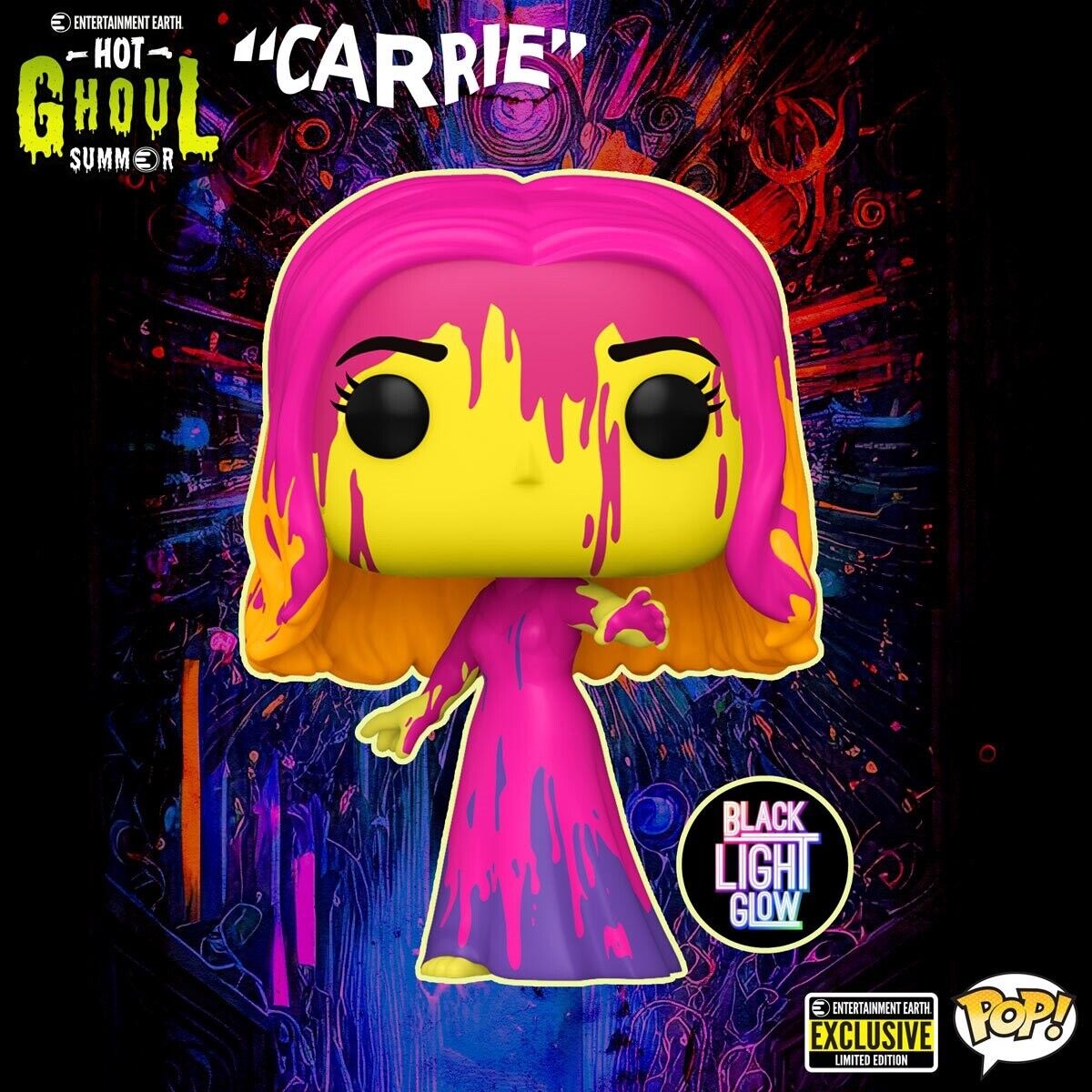 FUNKO • CARRIE Blacklight • Movies • Horror • EE Exclusive • w/Pro • Ships Free