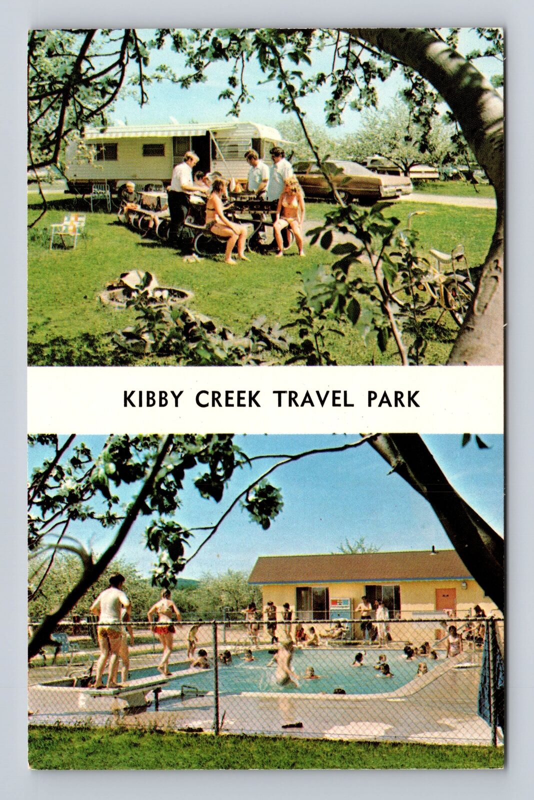Ludington MI-Michigan, Kibby Creek Travel Park, Antique, Vintage Postcard