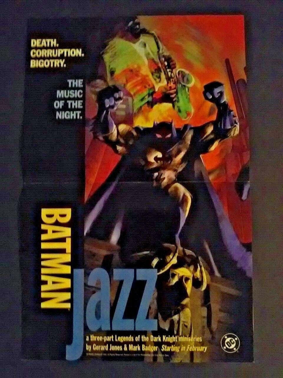 Batman Jazz Promo Poster 1994 DC 11 x 17  Jones & Badger