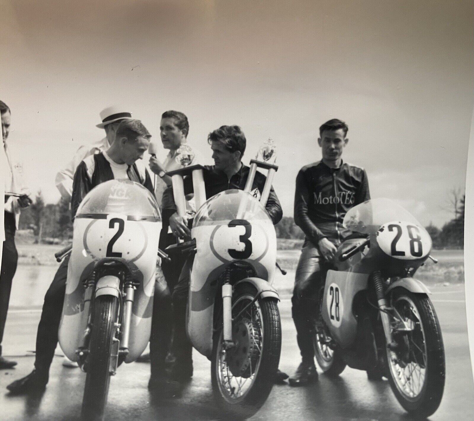 Motorcycle Race 1965 Loudon Track Winners & Checkered Flag 23 Vintage Photos