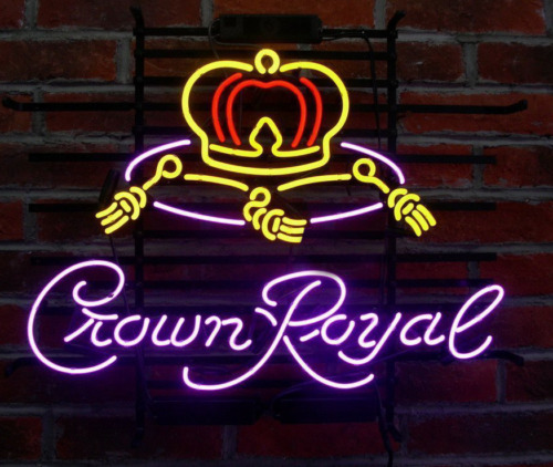 Crown Royal Whiskey Neon Light Sign Lamp Bar Windows Wall Decor 24