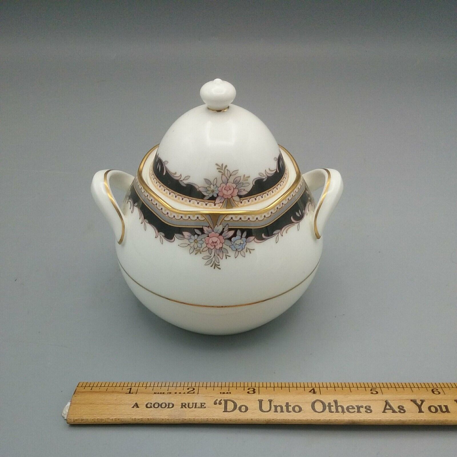 Vintage Noritake Japan 9773 Palais Royal Bone China Sugar Bowl With Lid 