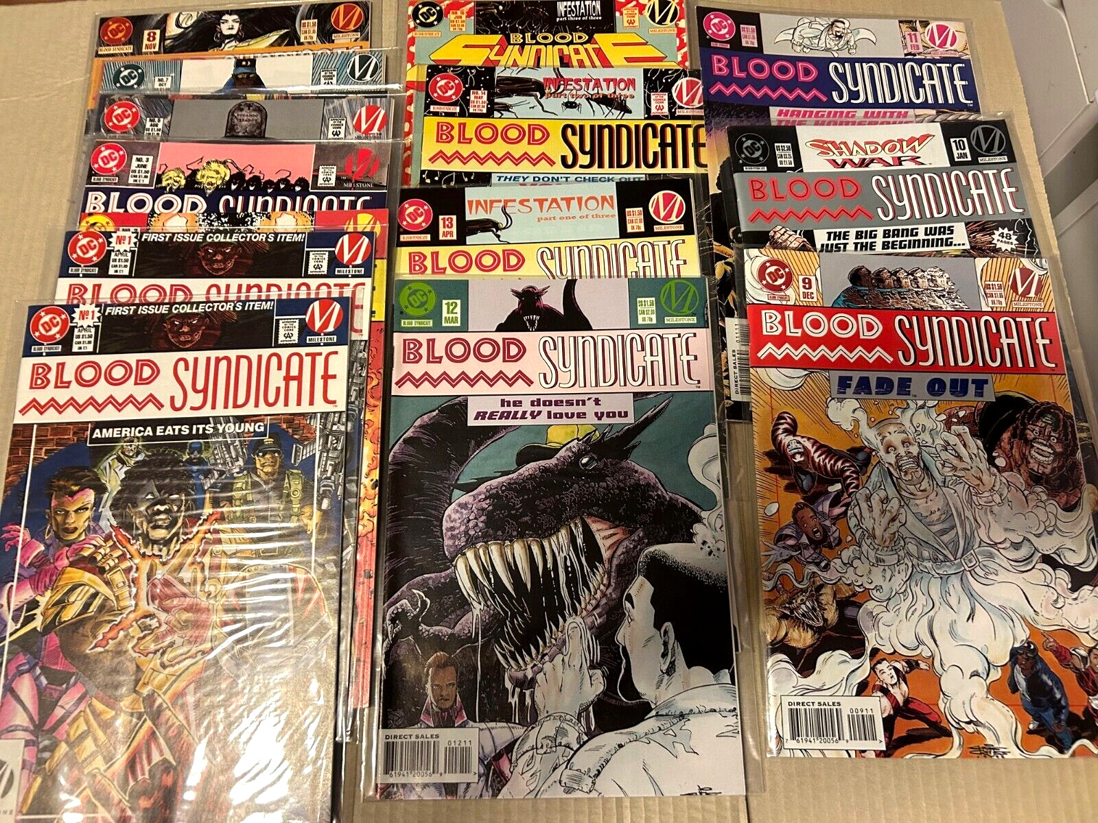 Blood Syndicate 16 Comic Lot Issue #1-15 plus extra 1 VF-NM DC Comics Milestone