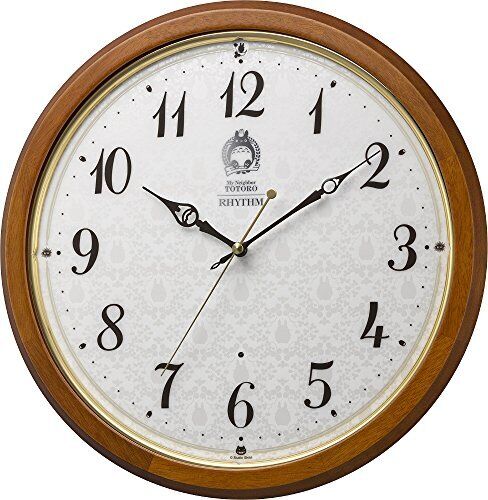 Rhythm Watch wall clock tea Φ33.5x5.7cm character radio analog Totoro M534 cont