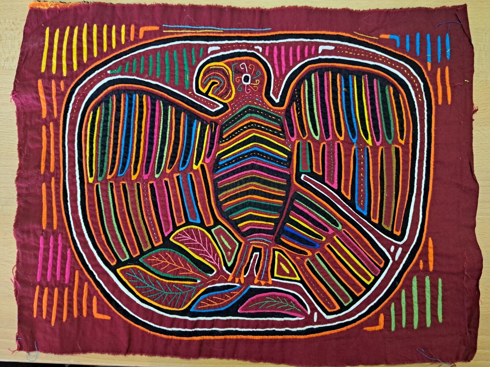 Peruvian Textile Art Hand Stiched 1970's