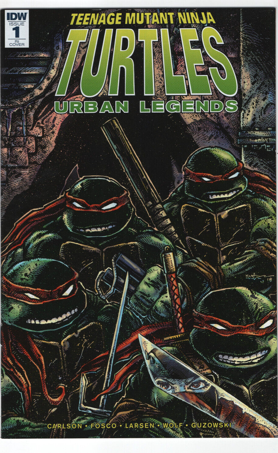 Teenage Ninja Mutant Turtles Urban Legends #1 RI 1:10 Eastman Variant IDW Comic