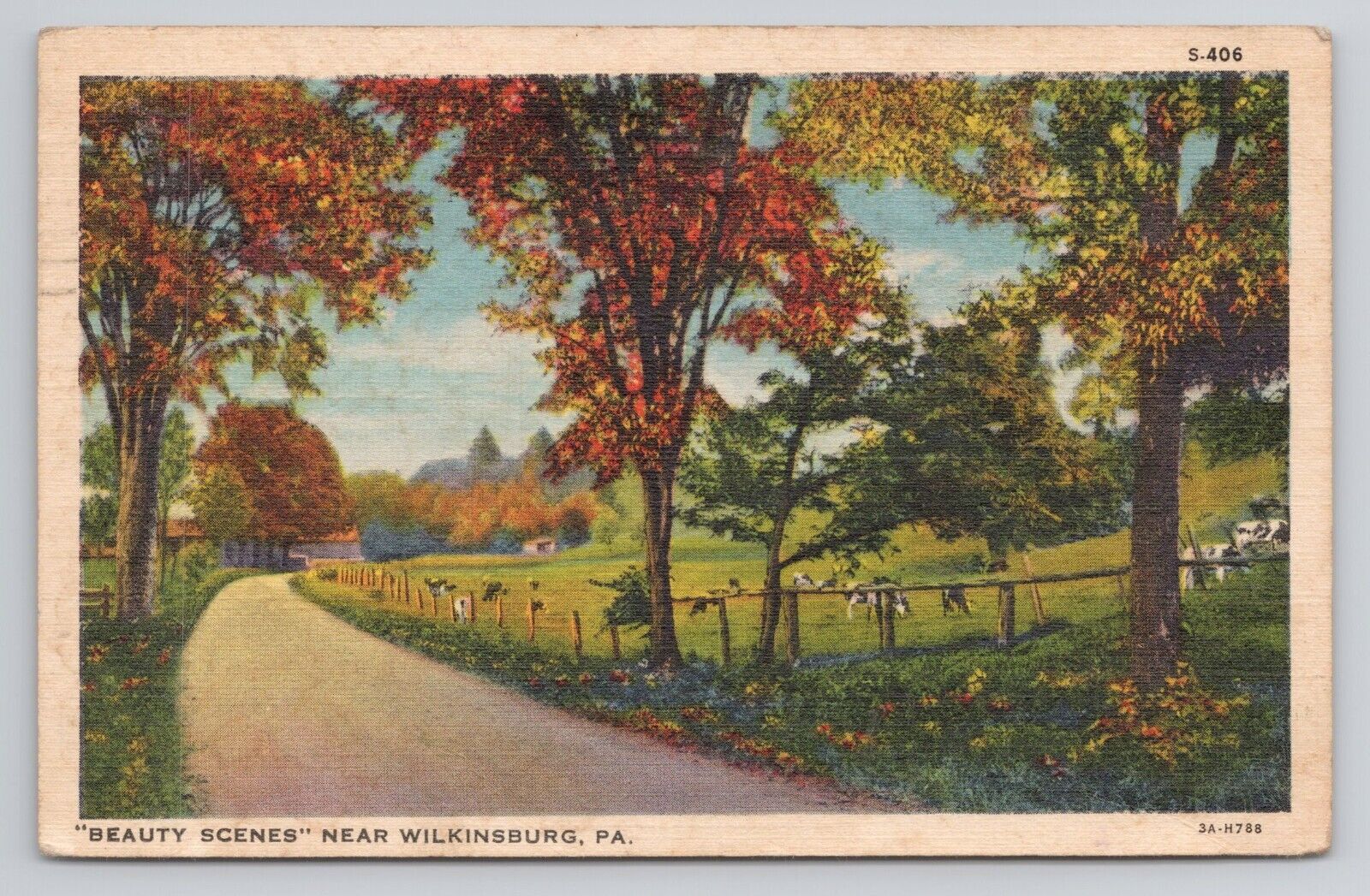 Beauty Scenes Wilkinsburg Pa Linen Postcard No 5236