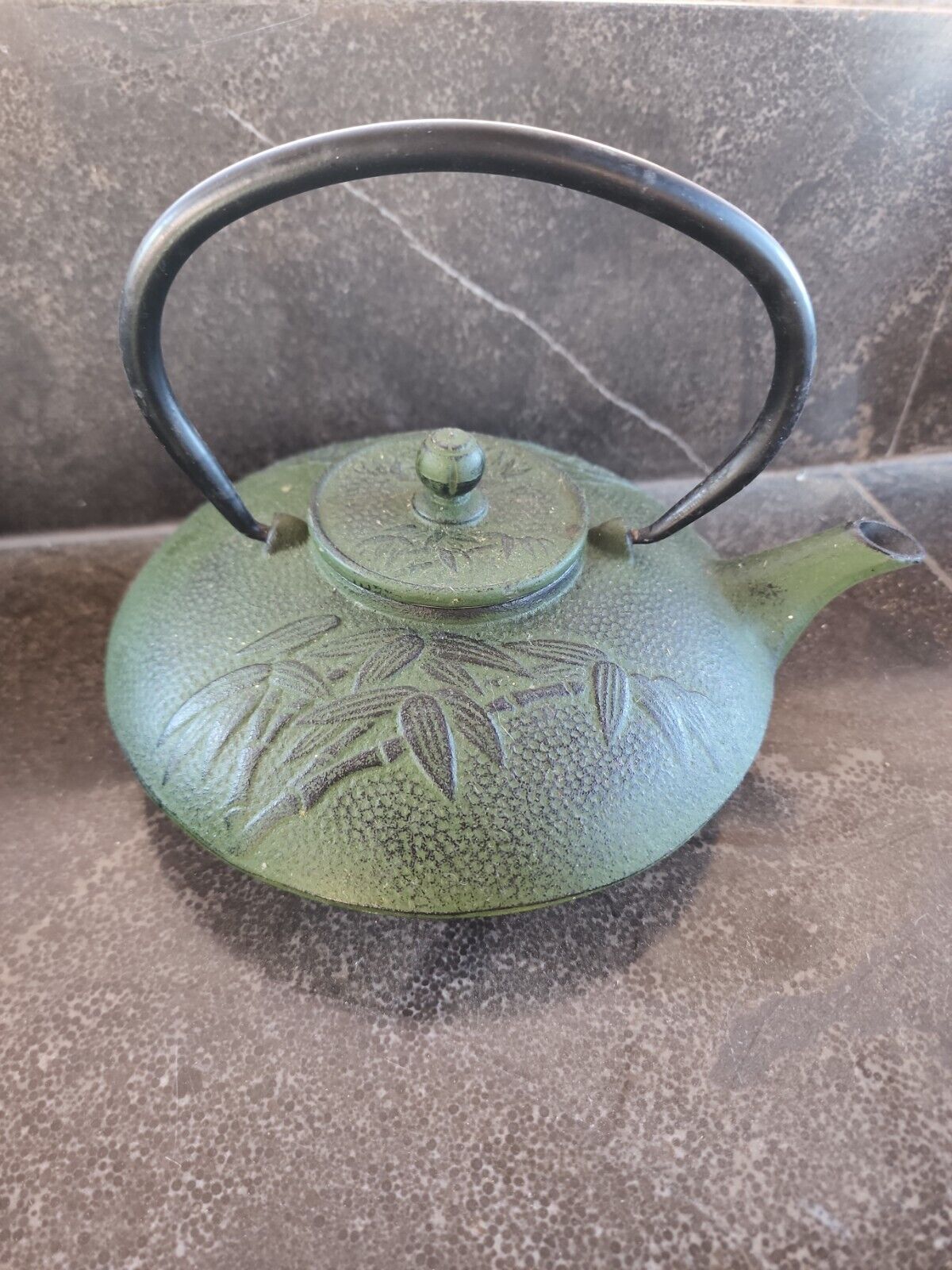 Cast iron teapot with infuser