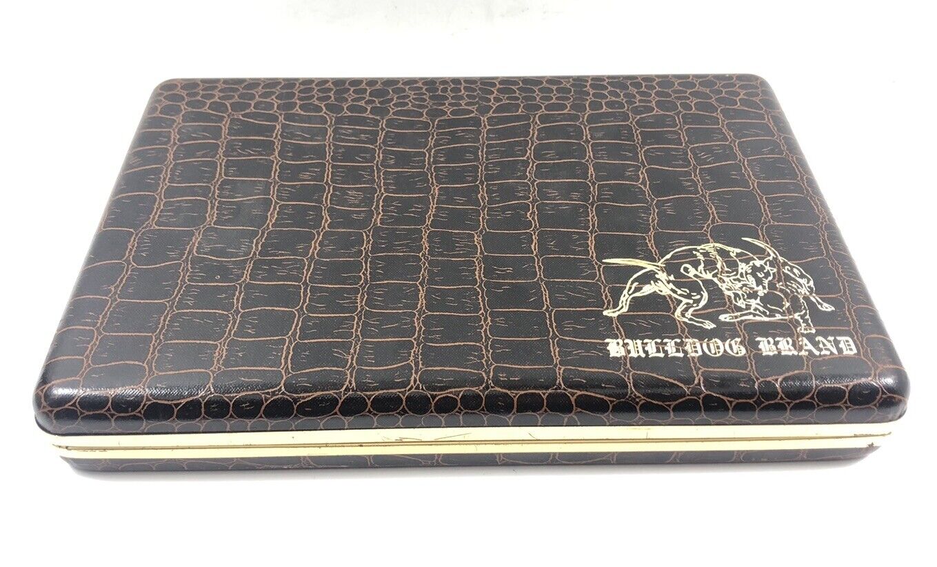 Faux Alligator Bulldog Brand Solingen Germany Limited Edition Display Case 1554P