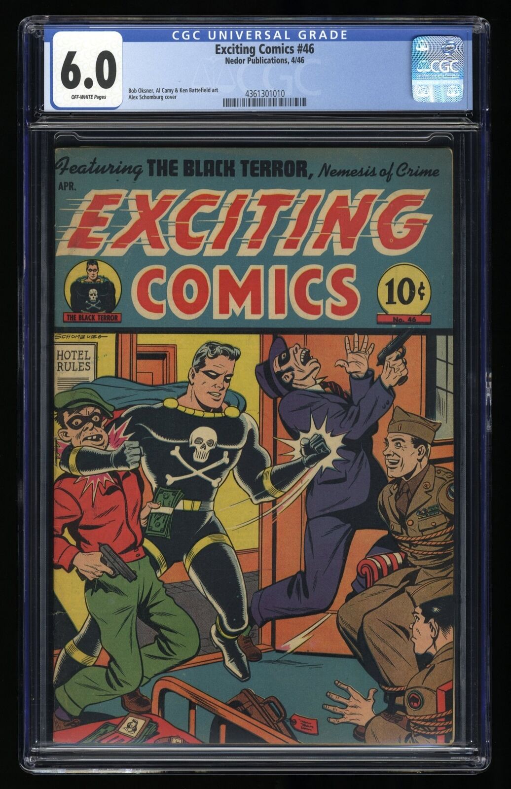 Exciting Comics #46 CGC FN 6.0 The Black Terror Alex Schomburg Cover 