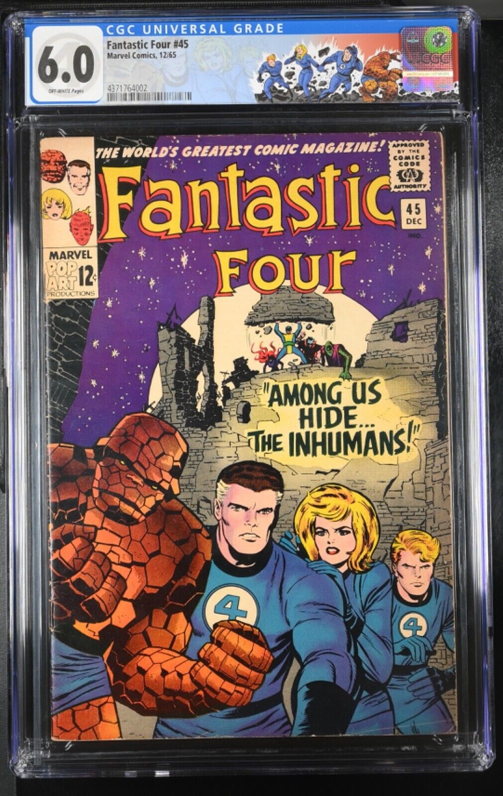 Fantastic Four #45, Marvel (1965) CGC 6.0 (FN) 1st app of Lockjaw & Inhumans