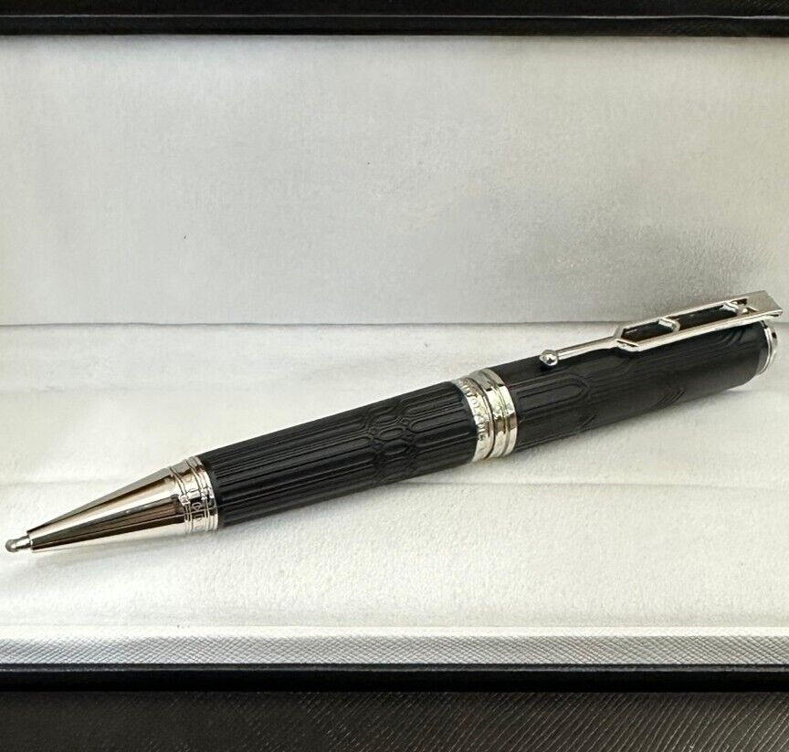Luxury Great Writers Hugo Series Black+Silver Color Ballpoint Pen No Box